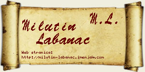 Milutin Labanac vizit kartica